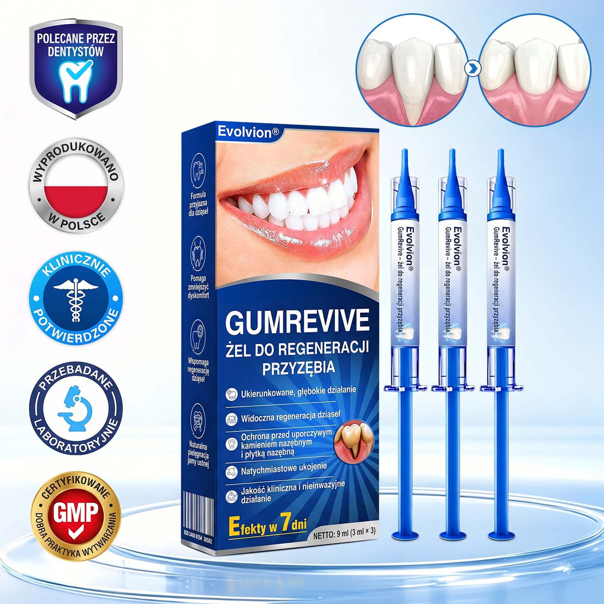 Evolvion® 👩‍⚕️ GumRevive – Zaawansowany żel do pielęgnacji dziąseł, wspierający ich zdrowy i mocny wygląd💎