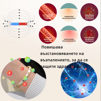𝐂𝐙𝐓𝐈𝐂𝐋𝐄™Златен браслет с клуазонева емаль👩‍⚕️ Магнитна лимфатна терапия🌺