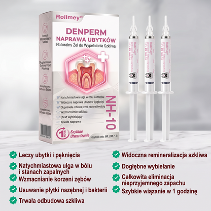 Rolimey® DenPerm – Naturalny żel wypełniający szkliwo do leczenia ubytków próchnicowych🧋