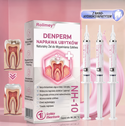 Rolimey® DenPerm – Naturalny żel wypełniający szkliwo do leczenia ubytków próchnicowych🧋