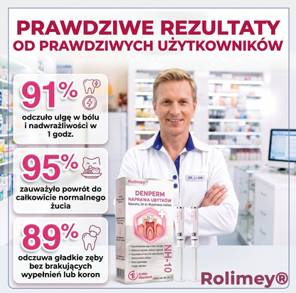 Rolimey® DenPerm – Naturalny żel wypełniający szkliwo do leczenia ubytków próchnicowych🧋