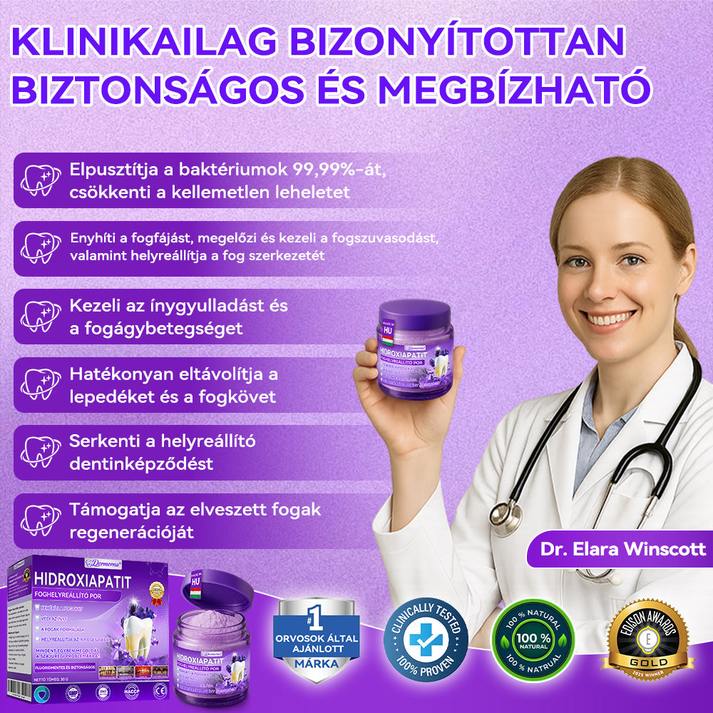 𝑫𝑜𝑟𝒎𝒐𝒓𝙣𝙖® Hidroxiapatit Foghelyreállitó Por👨‍⚕️Hatékonyan kezeli a szuvasodást, ínyproblémákat, érzékeny fogakat, szájüregi sebeket és sárga fogakat, miközben javítja az általános szájhigiéniát🎉