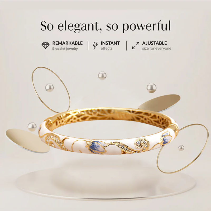 𝐂𝐙𝐓𝐈𝐂𝐋𝐄™Златен браслет с клуазонева емаль🔥🎁 Магнитна лимфатна терапия🎃