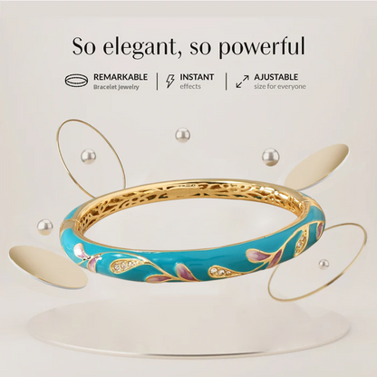 𝐂𝐙𝐓𝐈𝐂𝐋𝐄™Златен браслет с клуазонева емаль🔥🎁 Магнитна лимфатна терапия🎃